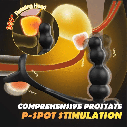 360° Rotating 10 Vibration Patterns Prostate Massager with Cock Ring