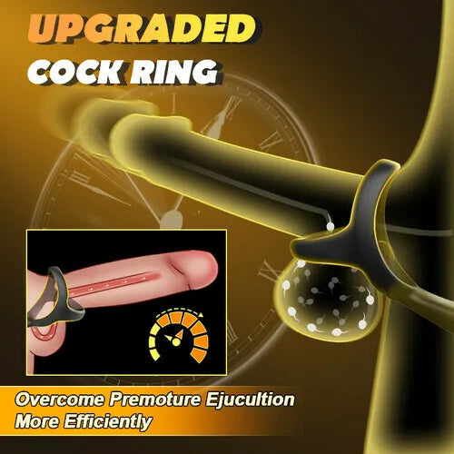 360° Rotating 10 Vibration Patterns Prostate Massager with Cock Ring