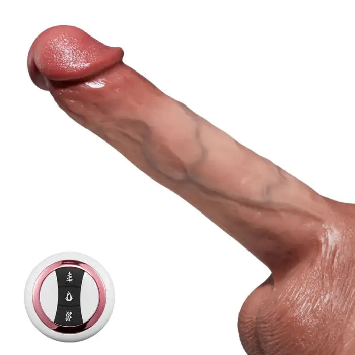 8 Thrusting 8 Vibrating Intelligent Heating Lifelike Dildo 10.04 Inch