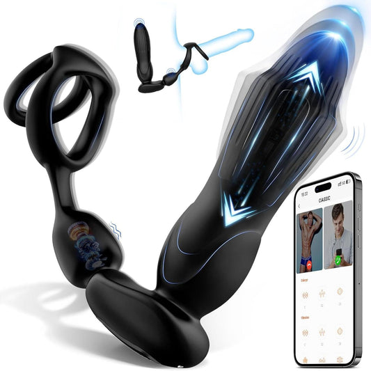 Prostate Massager with 3 Thrusting Expanding & 9 Vibration Modes