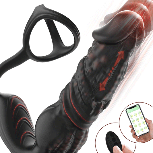 Larger Size APP&Remote Control 9 Thrusting 9 Vibrating Prostate Massager