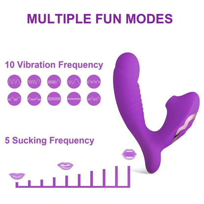 10 Vibrating 10 Sucking Modes Clitoris G Spot Stimulator