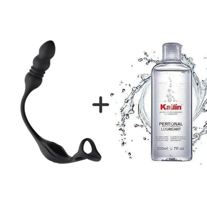 Wearable 9 Thrusting 9 Vibrating Prostate Massager with Dual Cock Rings