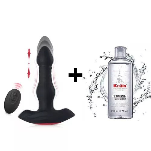 10 Vibrating 3 Thrusting Remote Control Anal Vibrator