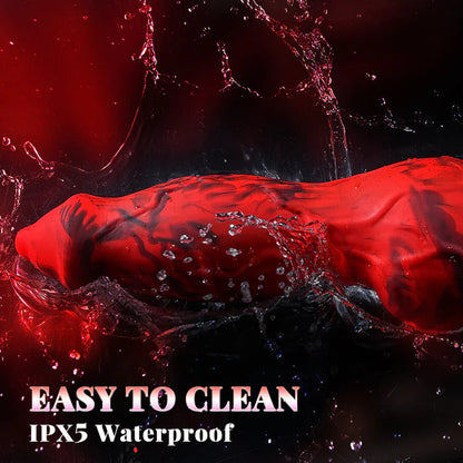 Sexoralab™ Heating 8 Telescopic Vibrations Knotted Beastly Dildo