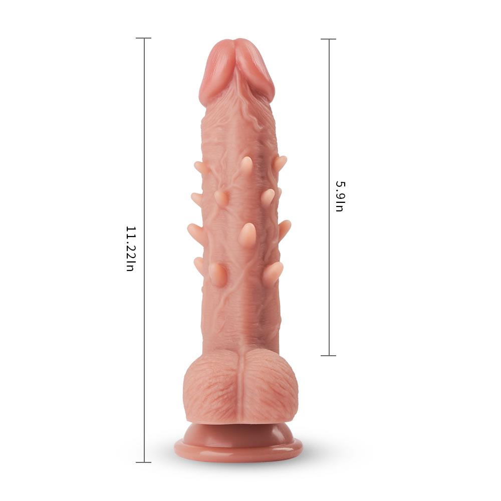 7.9” Suction Cup Realistic Dildo with Thorns