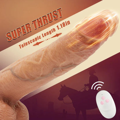 10 Vibrating 6 Thrusting Thick and Lifelike Dildo 10.43 Inch