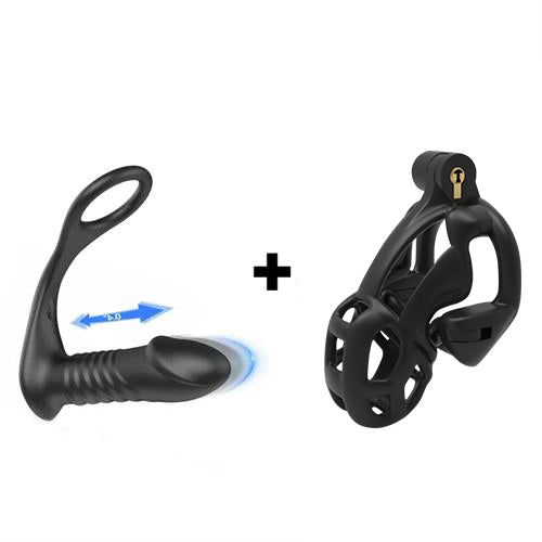 10 Vibrating 3 Thrusting Remote Control Anal Vibrator