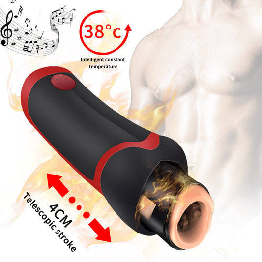 Sexoralab Heart-Shaped 10-Speed Telescoping Heating Voice Masturbation Cup